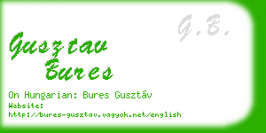 gusztav bures business card