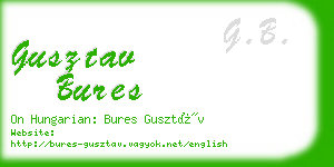 gusztav bures business card